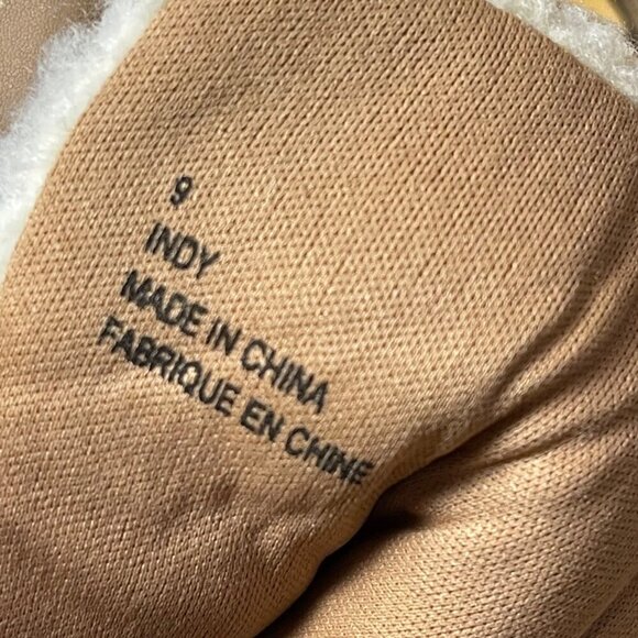 NWOB Design Lab Womens Indy Lace-Up Faux Shearling Lined Boots Size 9 Tan New - Picture 7 of 8